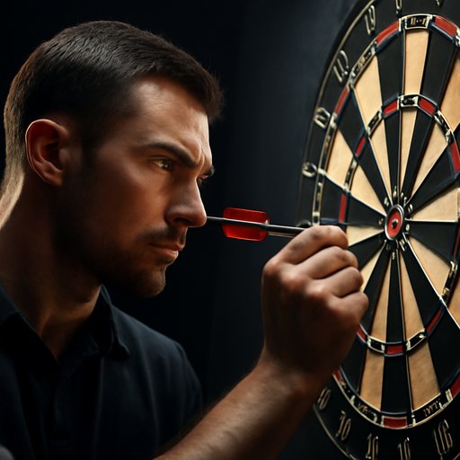2777be focused on the darts board